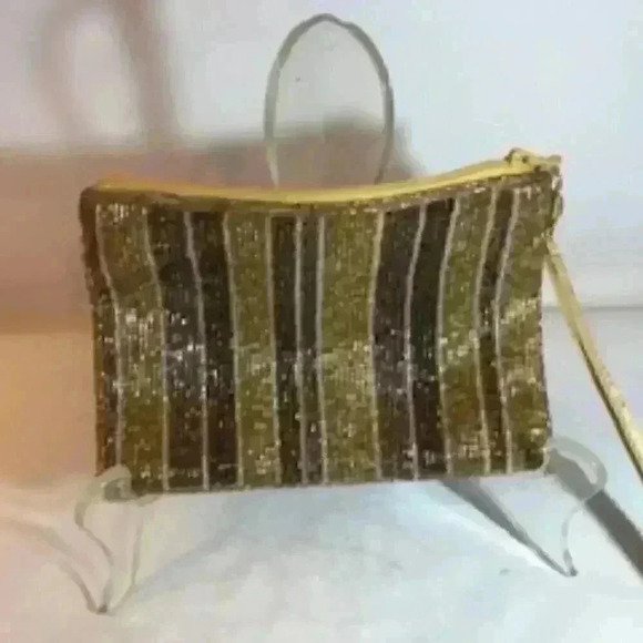 Amanda Smith Beaded Clutch Bag Purse Wristlet - Picture 1 of 9